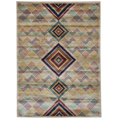 Tapis kilim pour salon rectangle design multicolore Gallarate