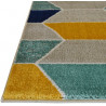 Tapis moderne multicolore rectangle à courtes mèches Sienne