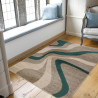 Tapis design vague pour salon à mèches courtes Bitonto