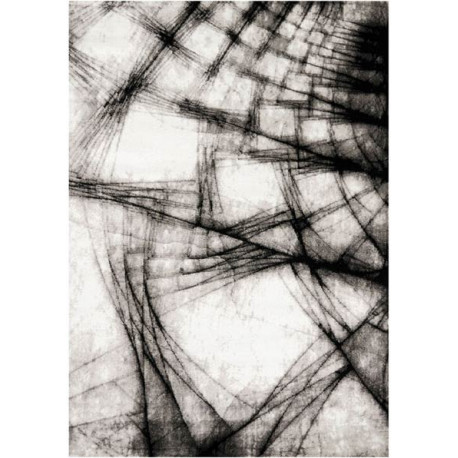 Tapis moderne gris pour salon en polypropylène Anzio