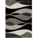 Tapis gris et noir courbe pour salon moderne rectangle Foligno
