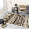Tapis rayé beige pour intérieur rectangle design Matera