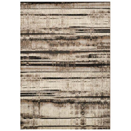 Tapis rayé beige pour intérieur rectangle design Matera