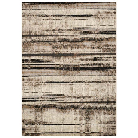 Tapis rayé beige pour intérieur rectangle design Matera