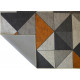 Tapis lavable en machine gris scandinave graphique Savone
