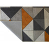 Tapis lavable en machine gris scandinave graphique Savone
