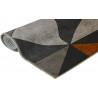 Tapis lavable en machine gris scandinave graphique Savone
