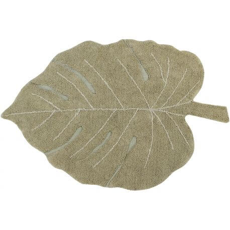 Tapis Gitans Lavables 4 Pièces - Design Feuille De Charbon, Antidérapants