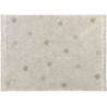 Tapis avec franges en coton lavable en machine Hippy Dots Lorena Canals