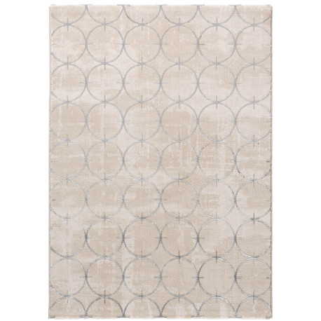 Tapis beige design brillant en polyester graphique Aubange