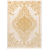 Tapis baroque brillant beige intérieur avec effet 3D Beaumont