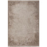 Tapis beige vintage avec effet 3D rayé à mèches courtes Chimay