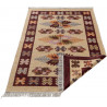 Tapis réversible plat kilim avec franges berbère Imlil