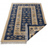 Tapis berbère plat réversible avec franges kilim Souka