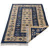 Tapis berbère plat réversible avec franges kilim Souka