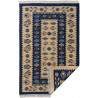 Tapis berbère plat réversible avec franges kilim Souka
