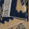 Tapis berbère plat réversible avec franges kilim Souka