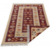 Tapis berbère plat réversible avec franges kilim Souka