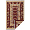 Tapis berbère plat réversible avec franges kilim Souka