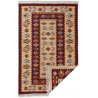 Tapis berbère plat réversible avec franges kilim Souka