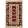 Tapis berbère plat réversible avec franges kilim Souka