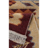 Tapis berbère plat réversible avec franges kilim Souka