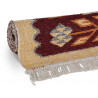 Tapis berbère plat réversible avec franges kilim Souka