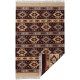 Tapis plat avec franges berbère réversible kilim Brahim
