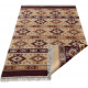 Tapis plat avec franges berbère réversible kilim Brahim