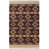 Tapis plat avec franges berbère réversible kilim Brahim