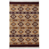 Tapis plat avec franges berbère réversible kilim Brahim