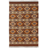 Tapis plat avec franges berbère réversible kilim Brahim