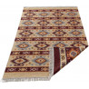 Tapis plat avec franges berbère réversible kilim Brahim