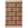 Tapis plat avec franges berbère réversible kilim Brahim