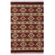 Tapis plat avec franges berbère réversible kilim Brahim