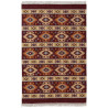 Tapis plat avec franges berbère réversible kilim Brahim