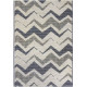 Tapis extérieur et intérieur bleu design effet 3D Damme