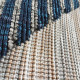Tapis extérieur et intérieur bleu design effet 3D Damme