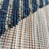 Tapis extérieur et intérieur bleu design effet 3D Damme