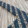 Tapis extérieur et intérieur bleu design effet 3D Damme