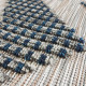 Tapis extérieur et intérieur bleu design effet 3D Damme