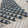 Tapis extérieur et intérieur bleu design effet 3D Damme