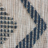 Tapis extérieur et intérieur bleu design effet 3D Damme