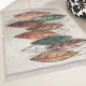 Tapis floral beige avec franges lavable en machine Hal