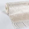 Tapis floral beige avec franges lavable en machine Hal