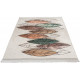 Tapis floral beige avec franges lavable en machine Hal