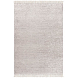 Tapis plat design lavable en machine rayé beige Louvière