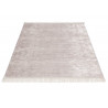 Tapis plat design lavable en machine rayé beige Louvière