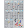 Tapis lavable en machine enfant plat gris Multiplication