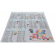 Tapis lavable en machine enfant plat gris Multiplication